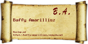 Baffy Amarillisz névjegykártya